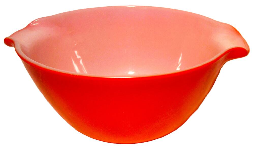 Fire-King Orange Ombre Cinderella Mixing Bowl 1.5 quarts Mid-Century Kitchen